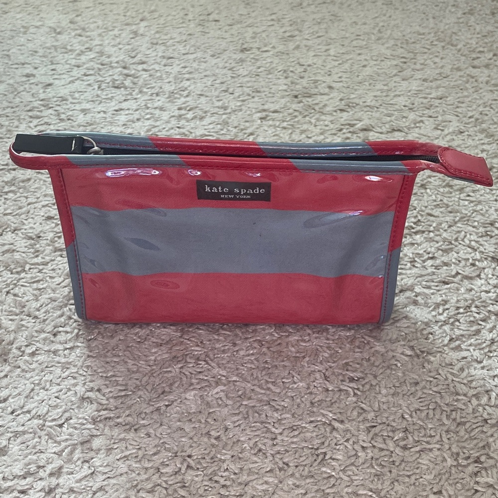 Kate Spade Men's Red and Gray Toiletry Bag